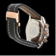 Breitling Chronomat Evolution Chronograph Asia Valjoux 7750 Movement Two Tone Case with Black Dial-Leather Strap
