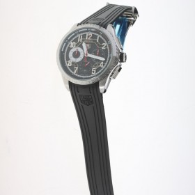 Tag Heuer Carrera CAL. HEUER 01 Working Chronograph with Black Dial-Rubber Strap