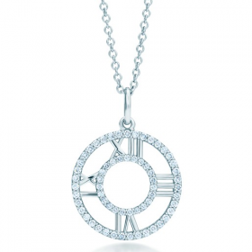 2020 Tiffany Atlas Open Pendant 18k Platinum Diamond Necklaces GRP08559